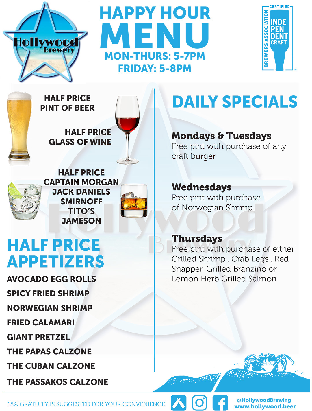 Happy Hour Menu Aug 2025